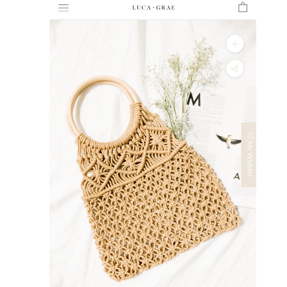 Luca and Grae Macrame Bag Khaki